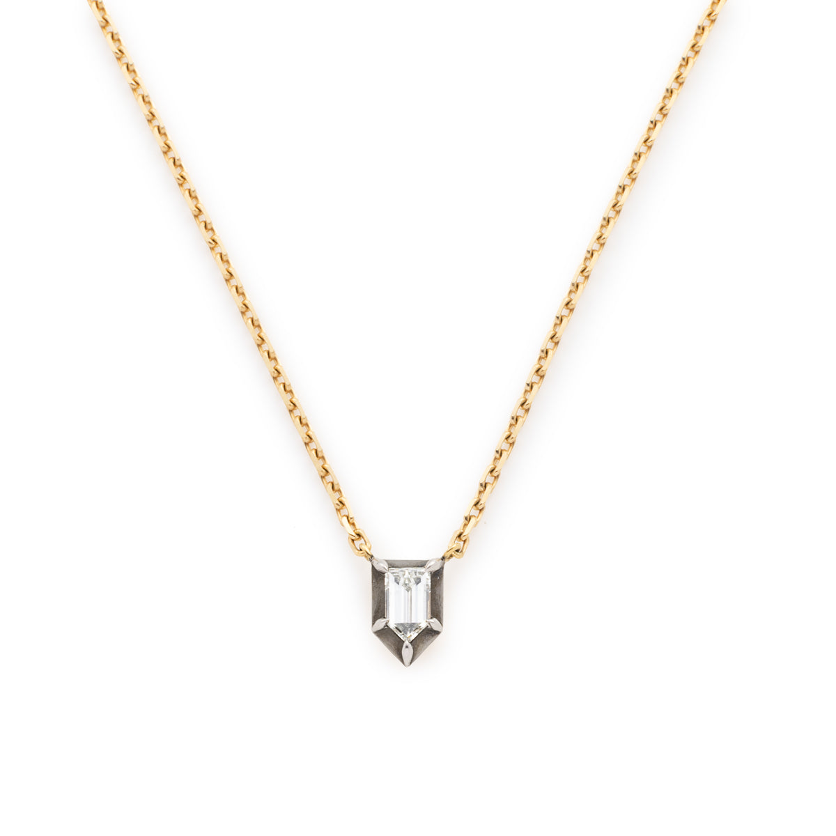 K18 ALL ABOUT BASICS Modified Fancy Cut Diamond Necklace