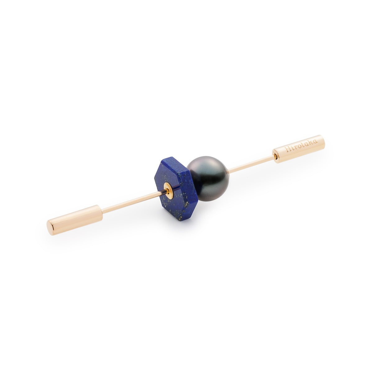 SPEAR Earring, Tahiti Pearl & Lapis Lazuli