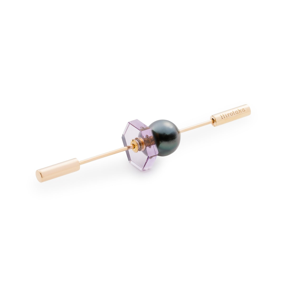 SPEAR Earring, Tahiti Pearl & Amethyst