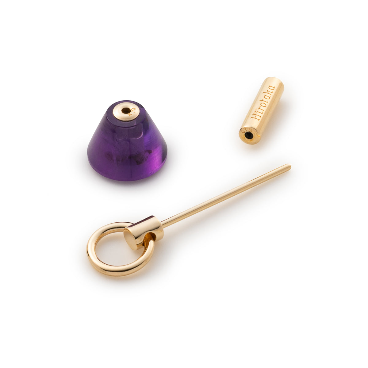 SPEAR Door Knocker Earring Small size, Amethyst