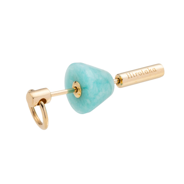 "Spear" Door Knocker Earring S size, Amazonite