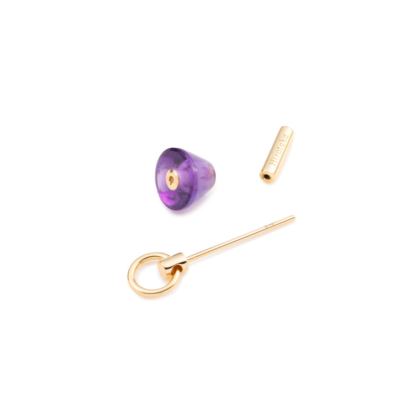 SPEAR Door Knocker Earring Small size, Amethyst