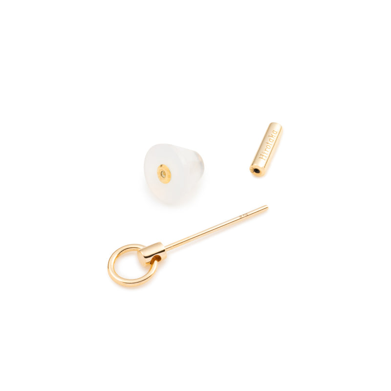 "Spear" Door Knocker Earring Small size, White Chalcedony