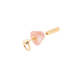 SPEAR Door Knocker Earring Small size, Pink Agate