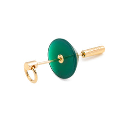 SPEAR Door Knocker Earring Medium size, Green Agate