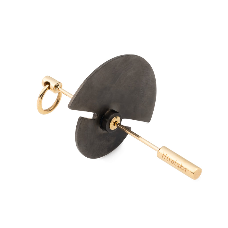 SPEAR Door Knocker Earring Large size, Black Bird Disk