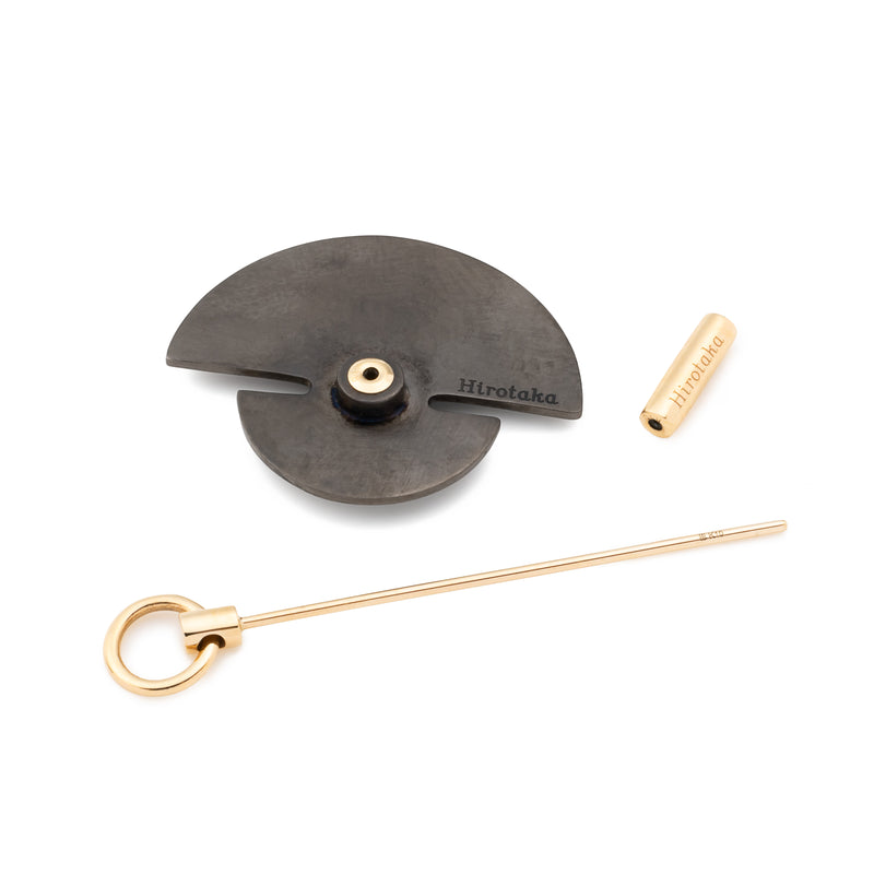 SPEAR Door Knocker Earring Large size, Black Bird Disk