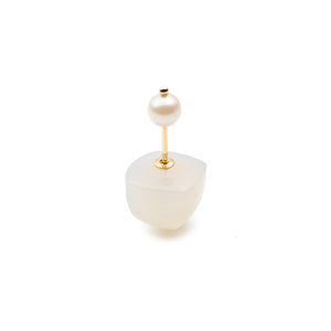 BIRD OF PARADISE Micro Spear  Akoya Pearl Earring