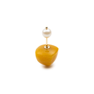 BIRD OF PARADISE Micro Spear  Akoya Pearl Earring