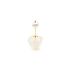 BIRD OF PARADISE Micro Spear  Akoya Pearl Earring