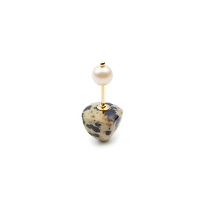 BIRD OF PARADISE Micro Spear  Akoya Pearl Earring