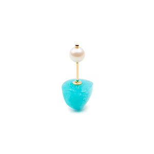 BIRD OF PARADISE Micro Spear  Akoya Pearl Earring