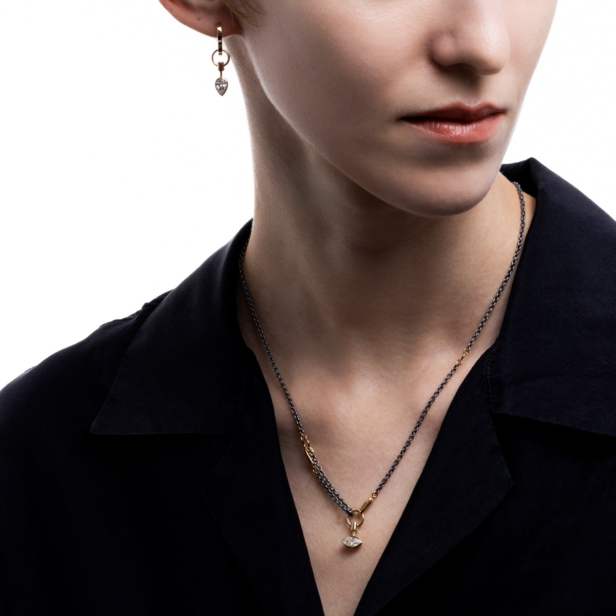 L.a.brown Hypnotic Lab Grown Diamond Pendulum Necklace