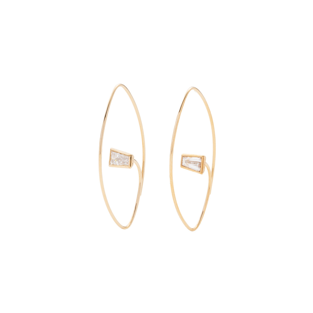 L.a.brown HYPNOTIC Lab Grown Diamond Floating Earring Medium size[TB]