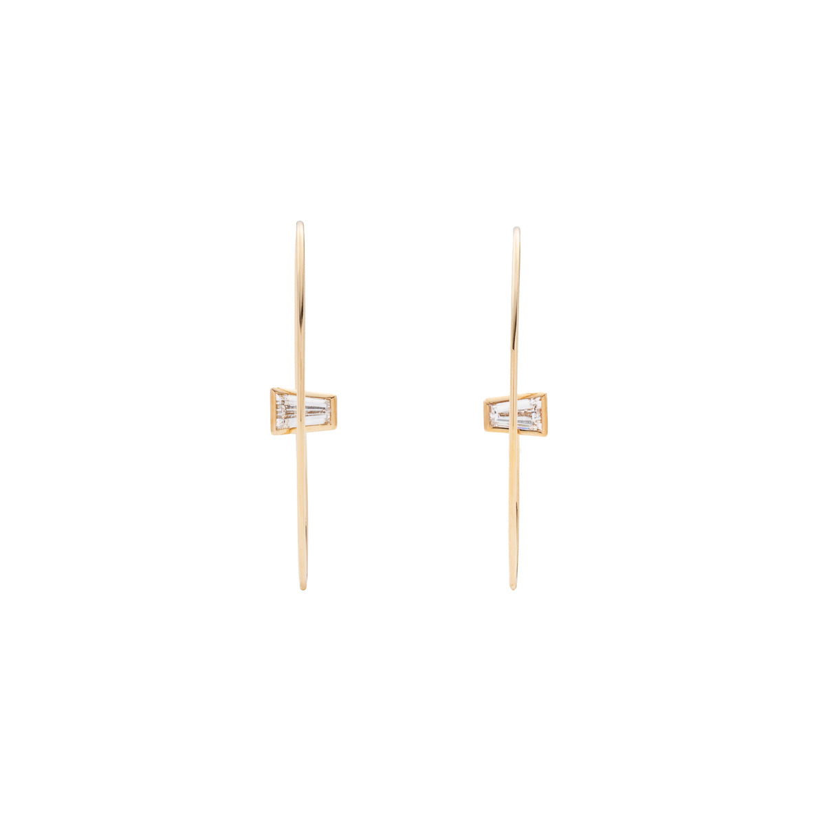L.a.brown HYPNOTIC Lab Grown Diamond Floating Earring Medium size[TB]