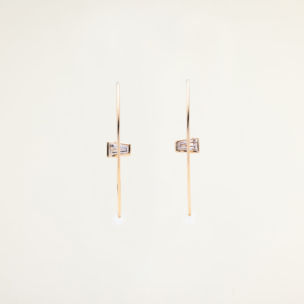 L.a.brown HYPNOTIC Lab Grown Diamond Floating Earring Medium size[TB]