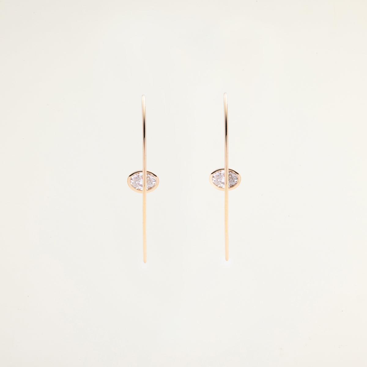 L.a.brown HYPNOTIC Lab Grown Diamond Floating Earring Medium size[OV]