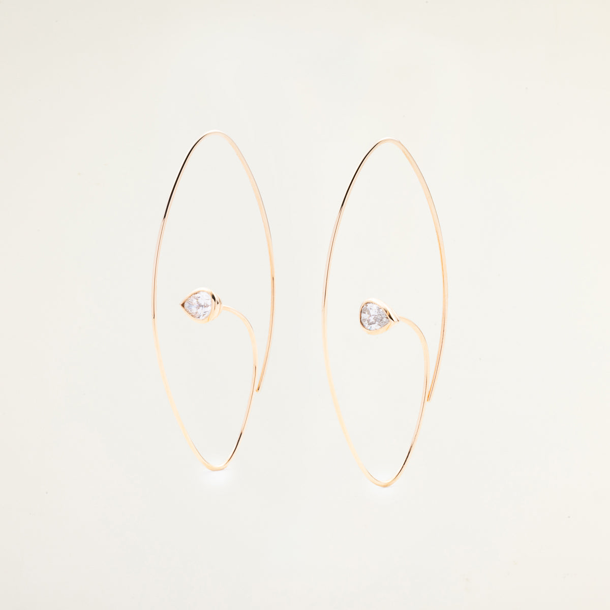 L.a.brown HYPNOTIC Lab Grown Diamond Floating Earring Large size[PS]