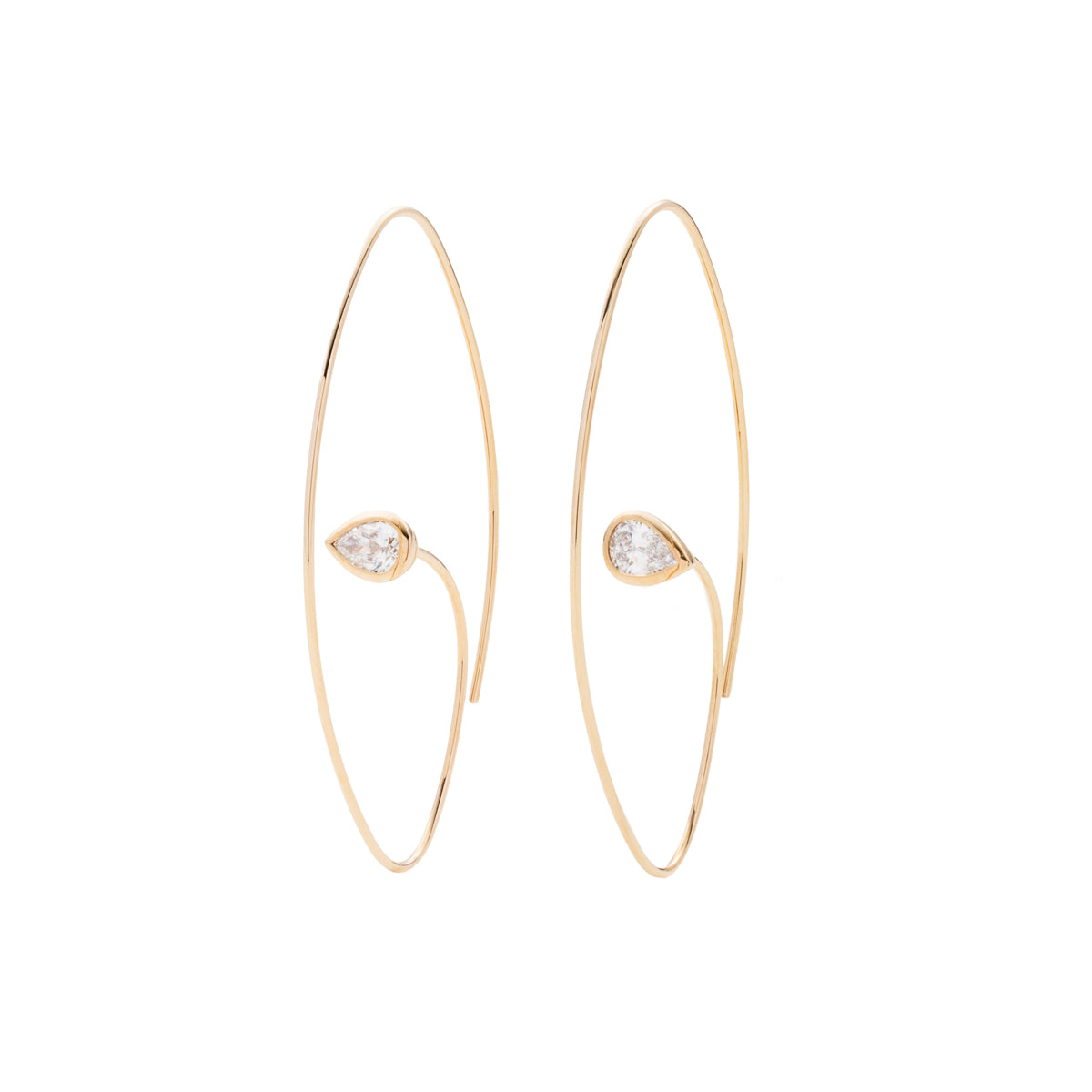 L.a.brown HYPNOTIC Lab Grown Diamond Floating Earring Large size[PS]