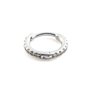 18K MANHATTAN Diamond Hoop Earring Small size