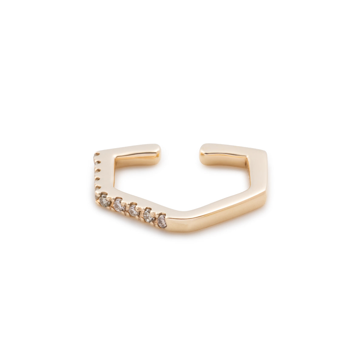 MANHATTAN Hexagon Diamond Ear Cuff