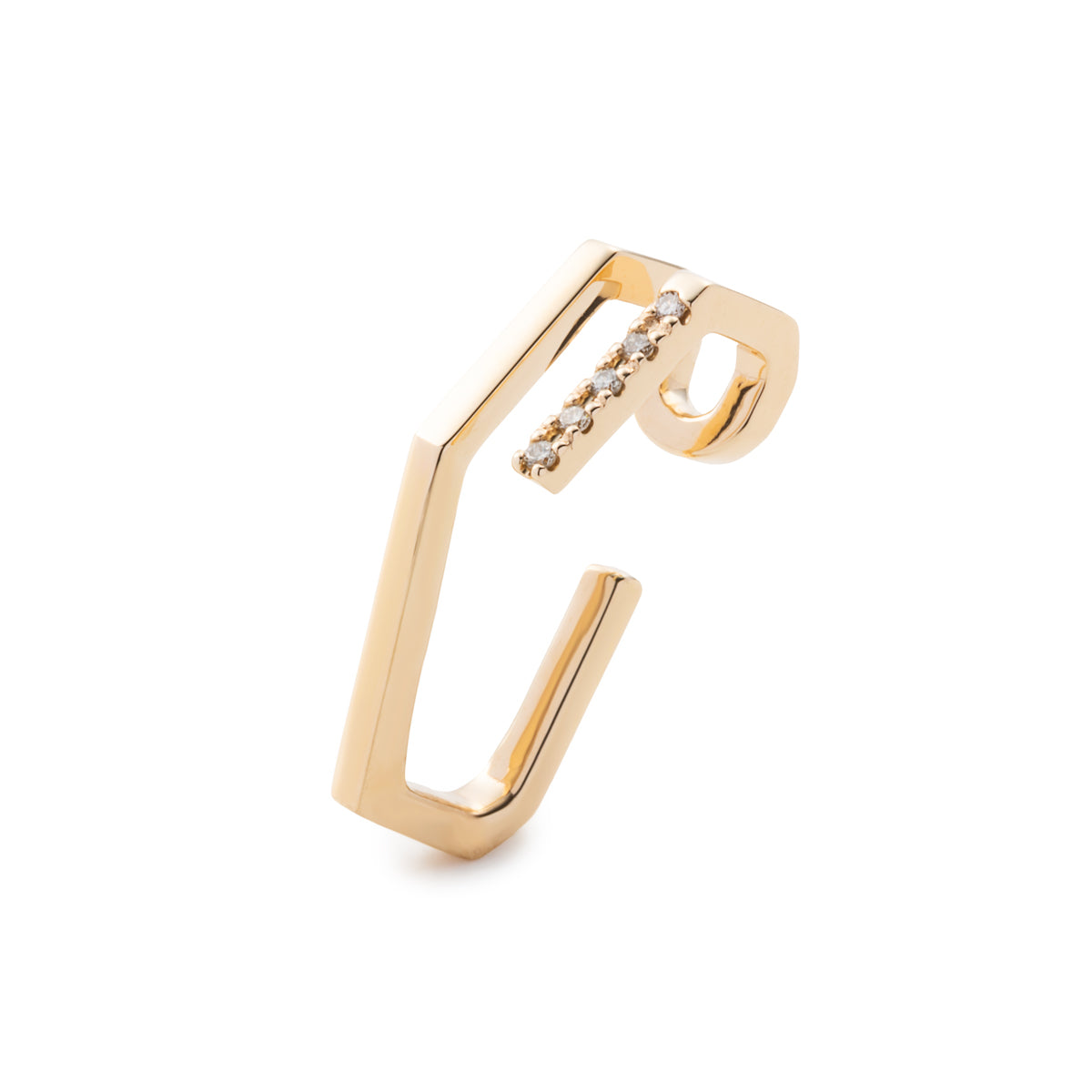 MANHATTAN Polygon Diamond Ear Cuff