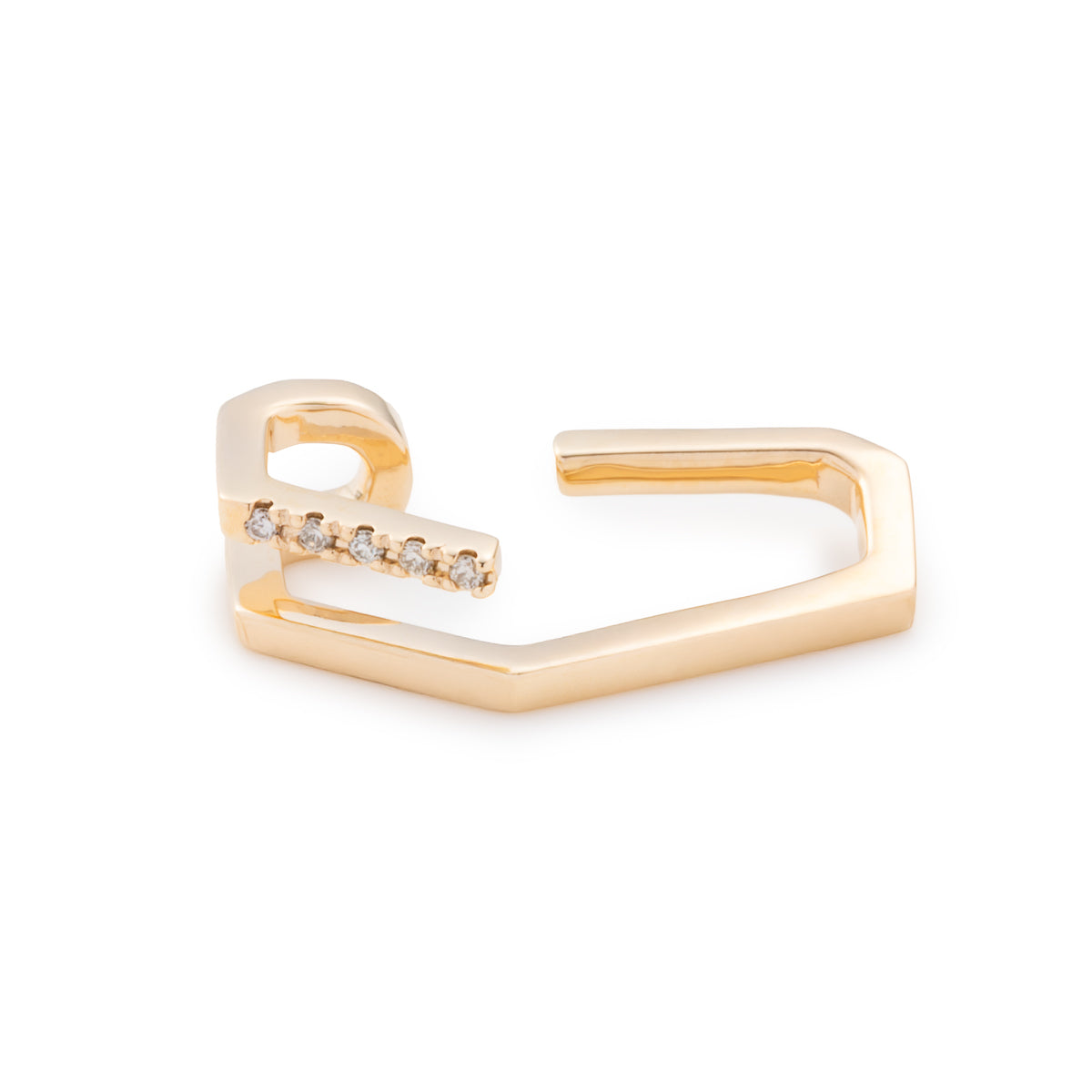 MANHATTAN Polygon Diamond Ear Cuff