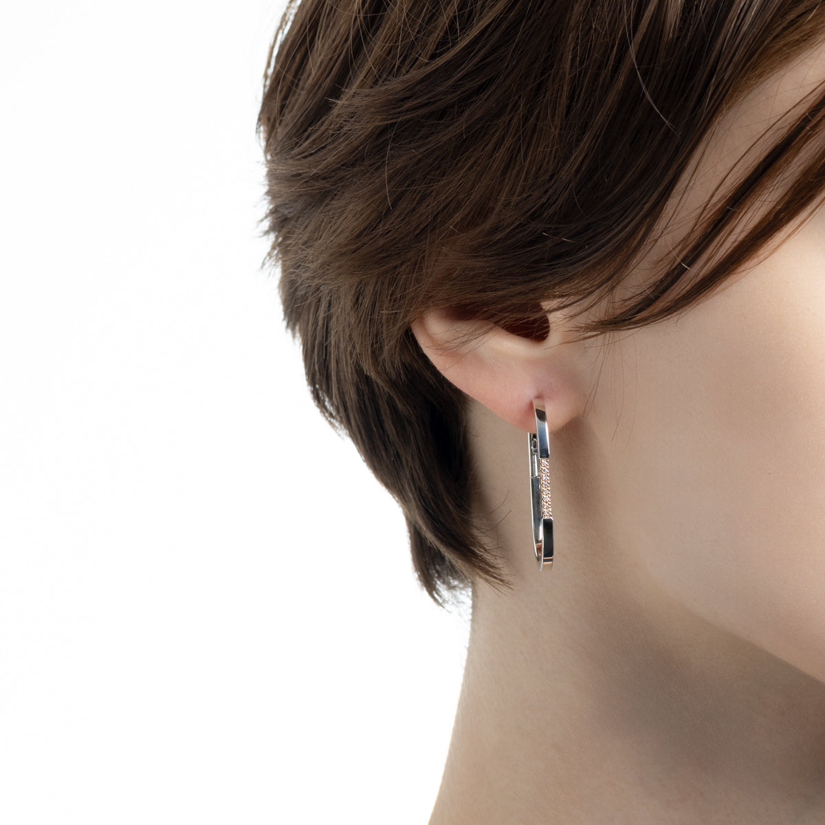 MANHATTAN Crosby Diamond Hoop Earrings Large size