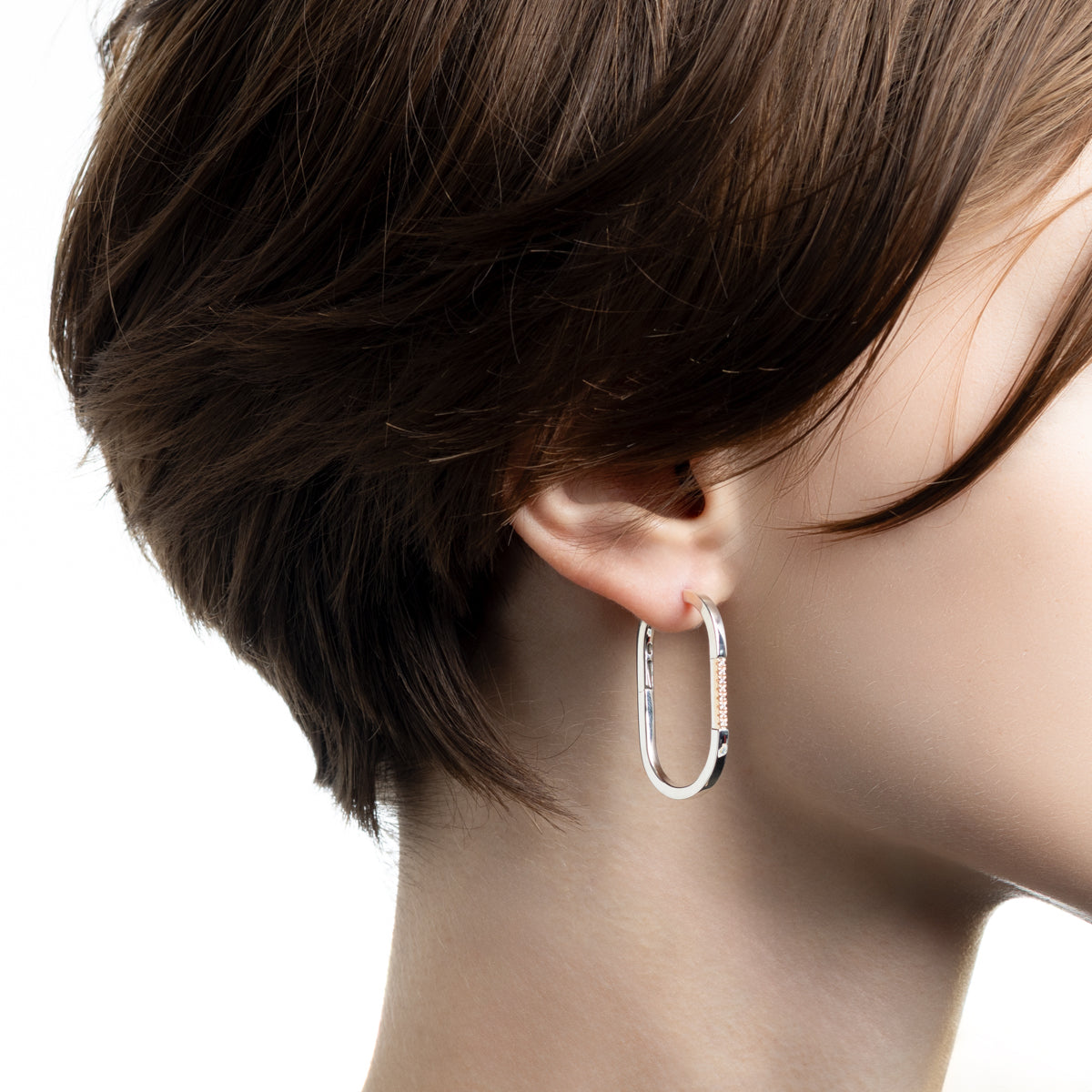 MANHATTAN Crosby Diamond Hoop Earrings Large size
