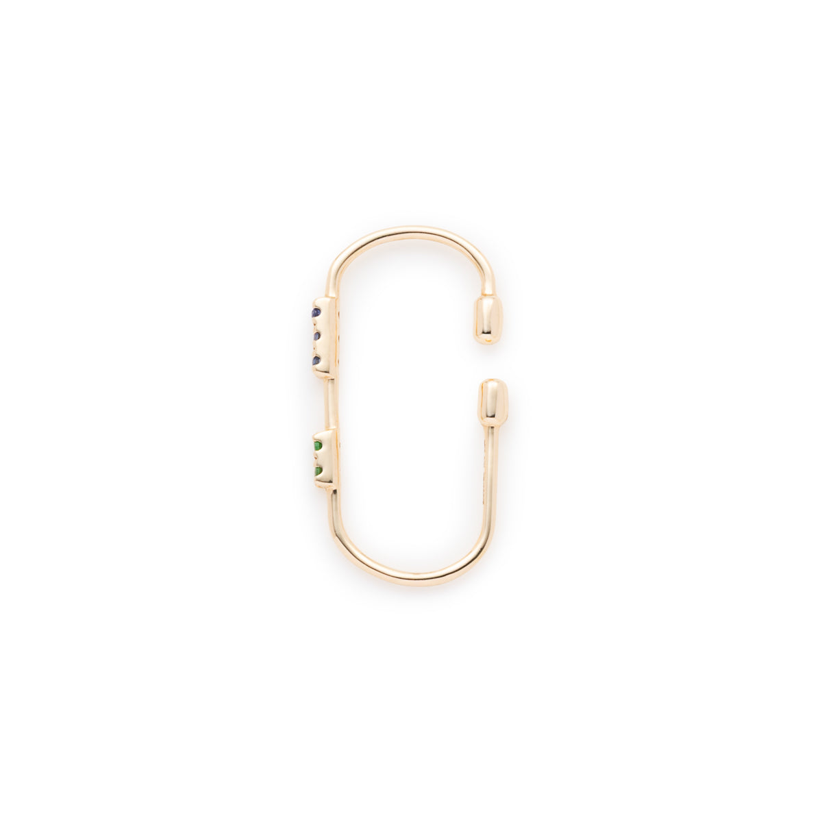 MIRÓ Sapphire and Green Garnet Ear Cuff Medium size