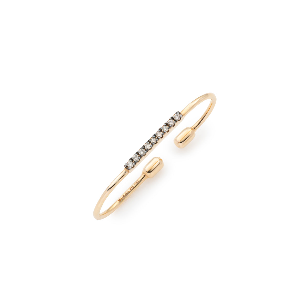 MIRÓ Diamond Ear Cuff Medium size Black Ruthenium Plated