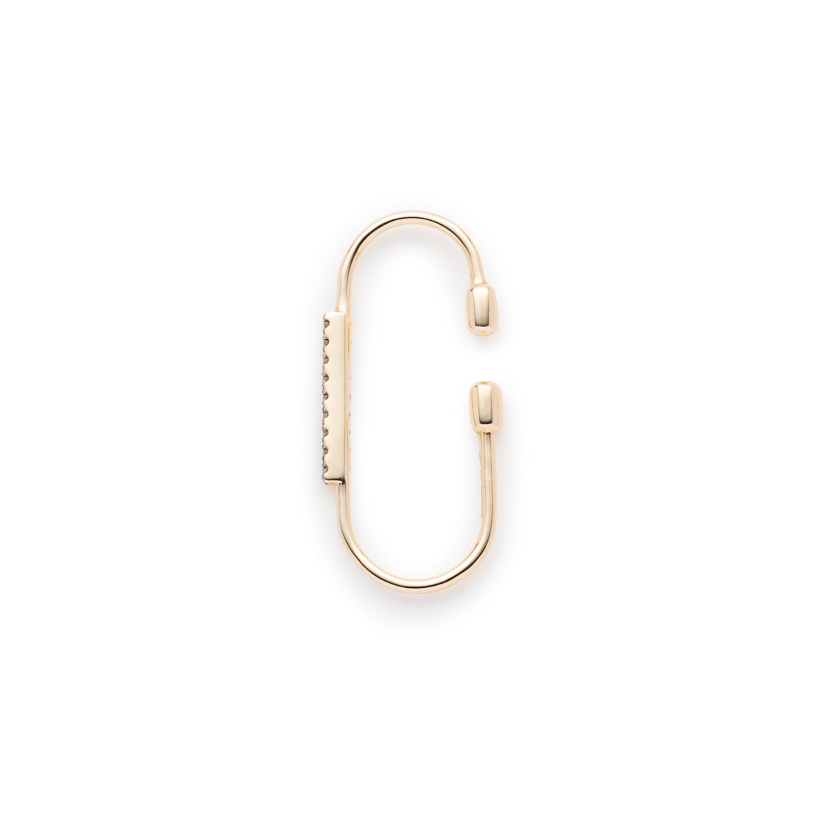 MIRÓ Diamond Ear Cuff Medium size Black Ruthenium Plated
