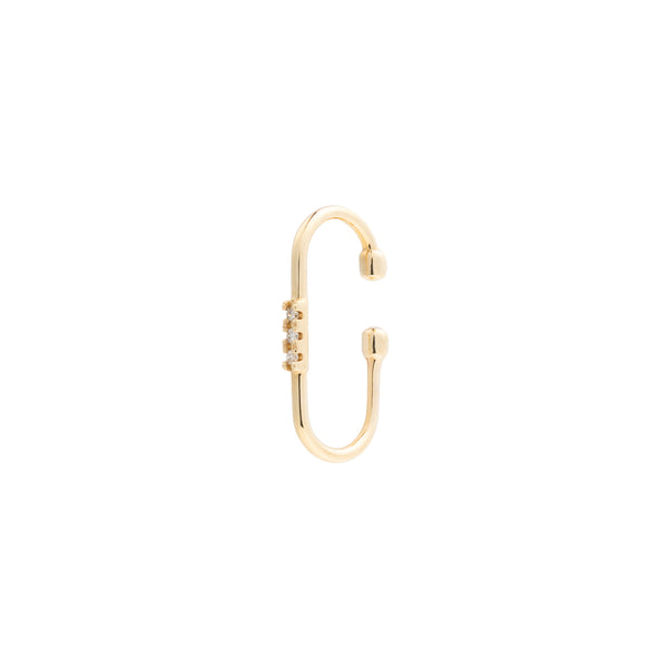 "Miró" Diamond Oblong Ear Cuff