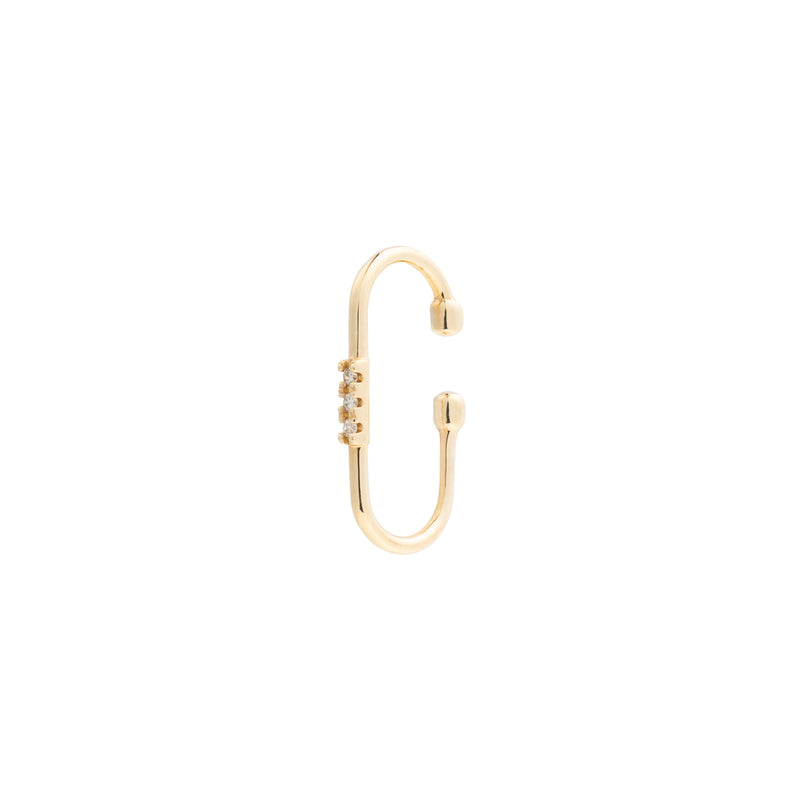 "Miró" Diamond Oblong Ear Cuff