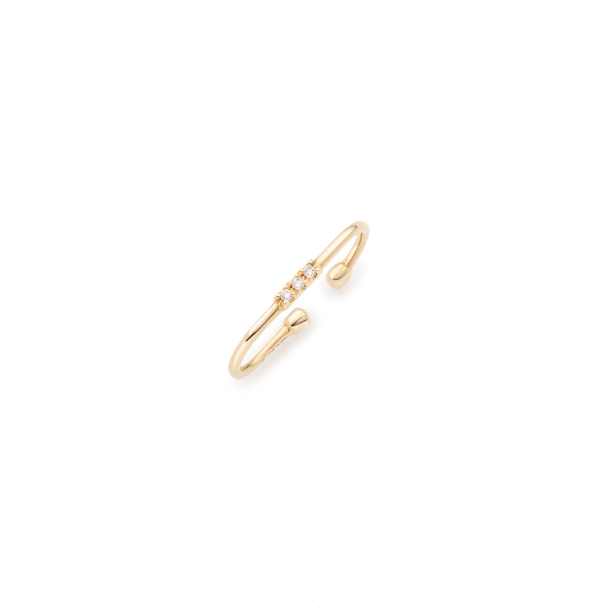 MIRÓ Diamond Oblong Ear Cuff