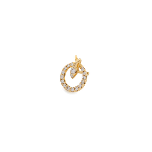 18k "Snake Knot" Diamond Stud Earring