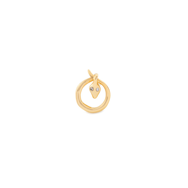 18k "Snake Knot" Diamond Stud Earring