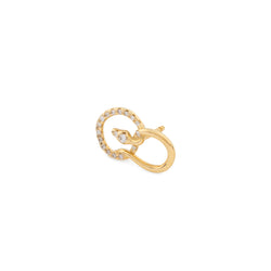 18K SNAKE KNOT Diamond Stud Earring