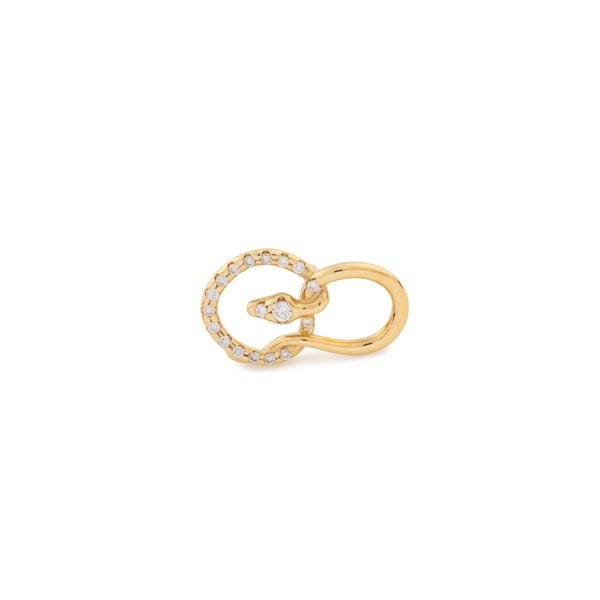 18k "Snake Knot" Diamond Stud Earring