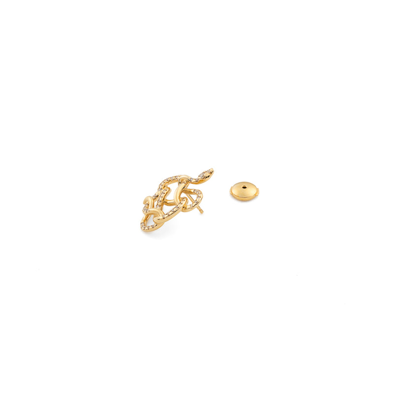 18K SNAKE KNOT Diamond Earrings