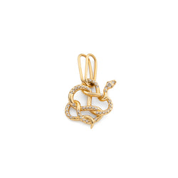 18K SNAKE KNOT Diamond Charm