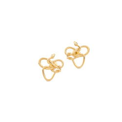 18k "Snake Knot" Diamond Earrings