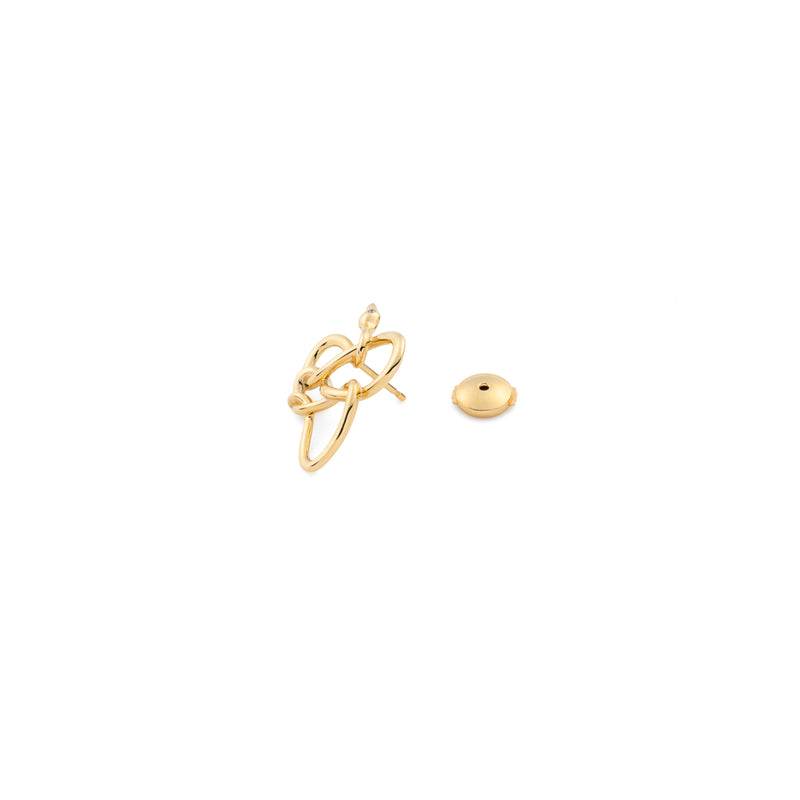 18K SNAKE KNOT Diamond Earrings