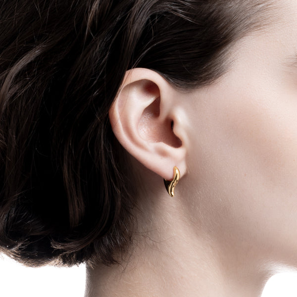 "Parakeet" Huggie Earring Gold Plating