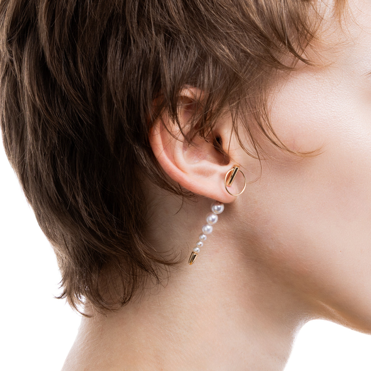 PUNCTURE Back Spear Pearl Earring