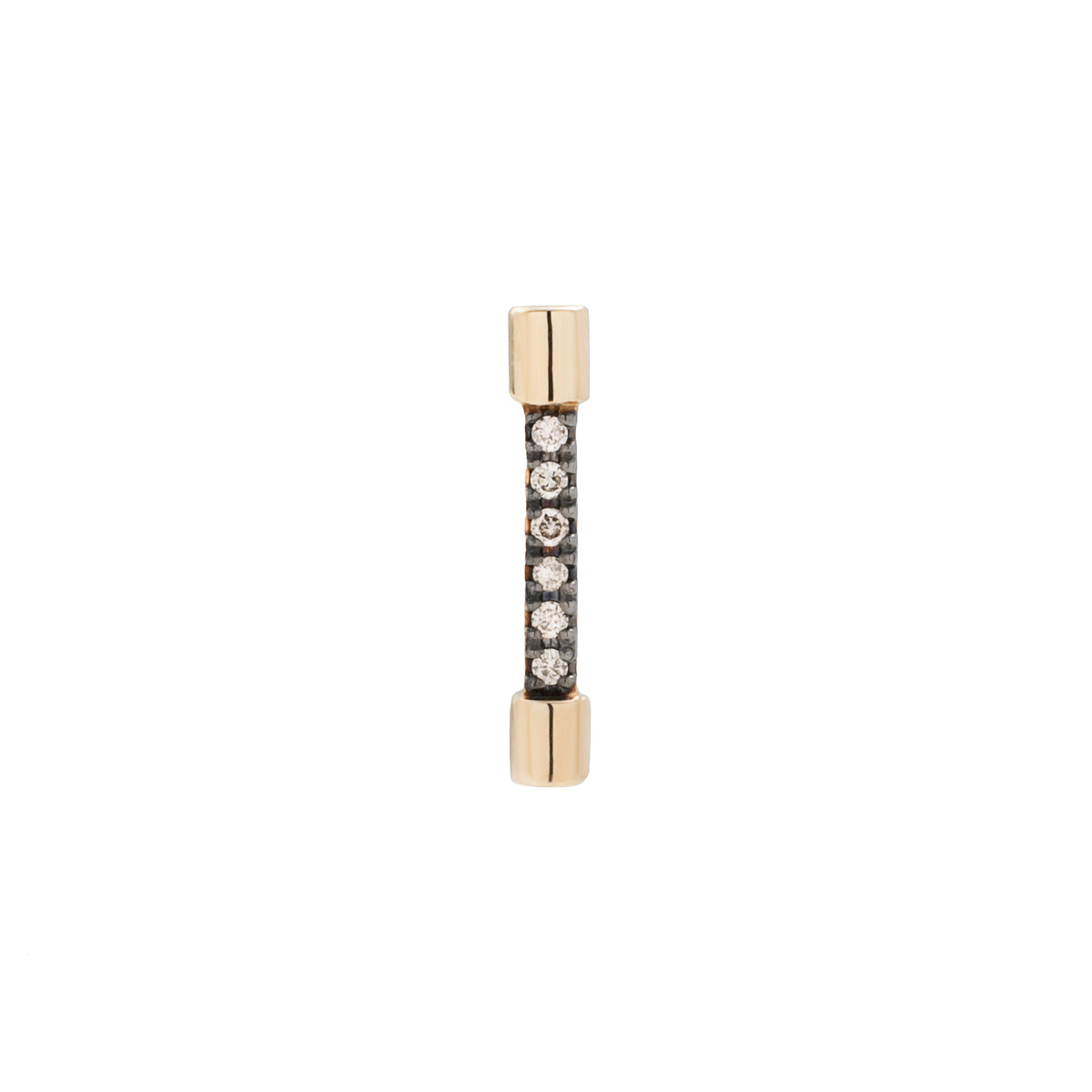 PUNCTURE Diamond  Earring Black Ruthenium Plated Medium size