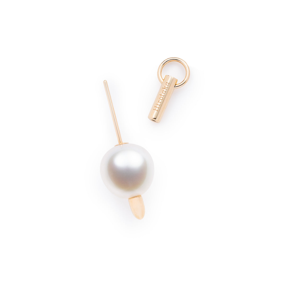 PUNCTURE Back Spear Door Knocker South Sea Pearl Earring