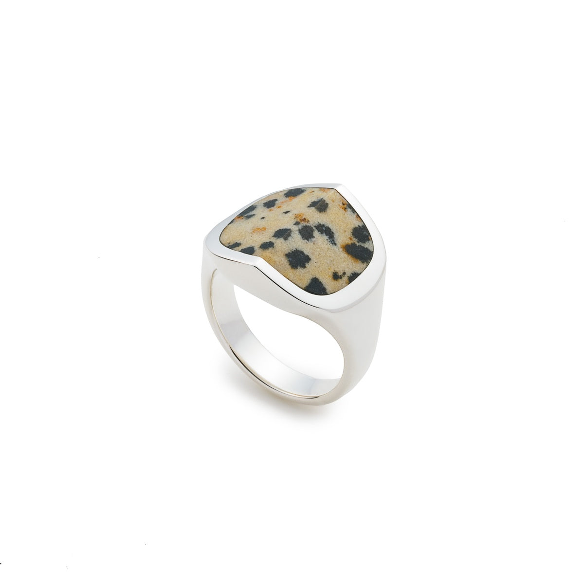 EQUINOX-Pyramid Dalmatian Jasper Ring Medium size
