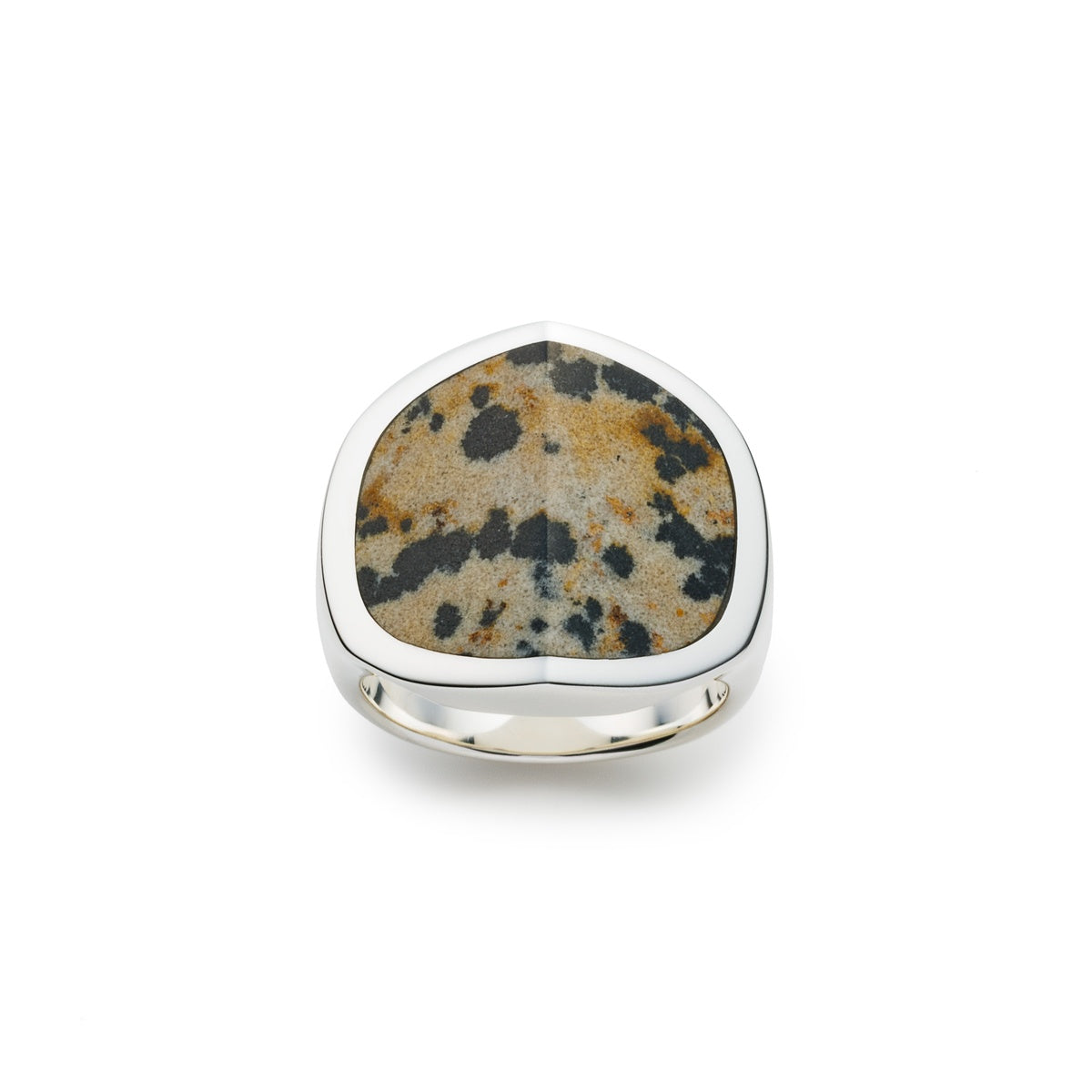 EQUINOX-Pyramid Dalmatian Jasper Ring Large size