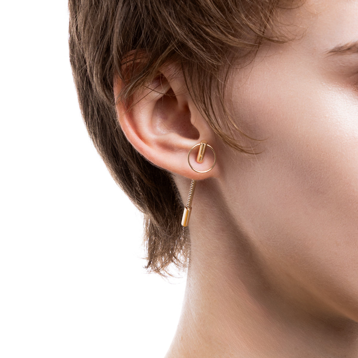 PUNCTURE Back Spear Diamond Earring